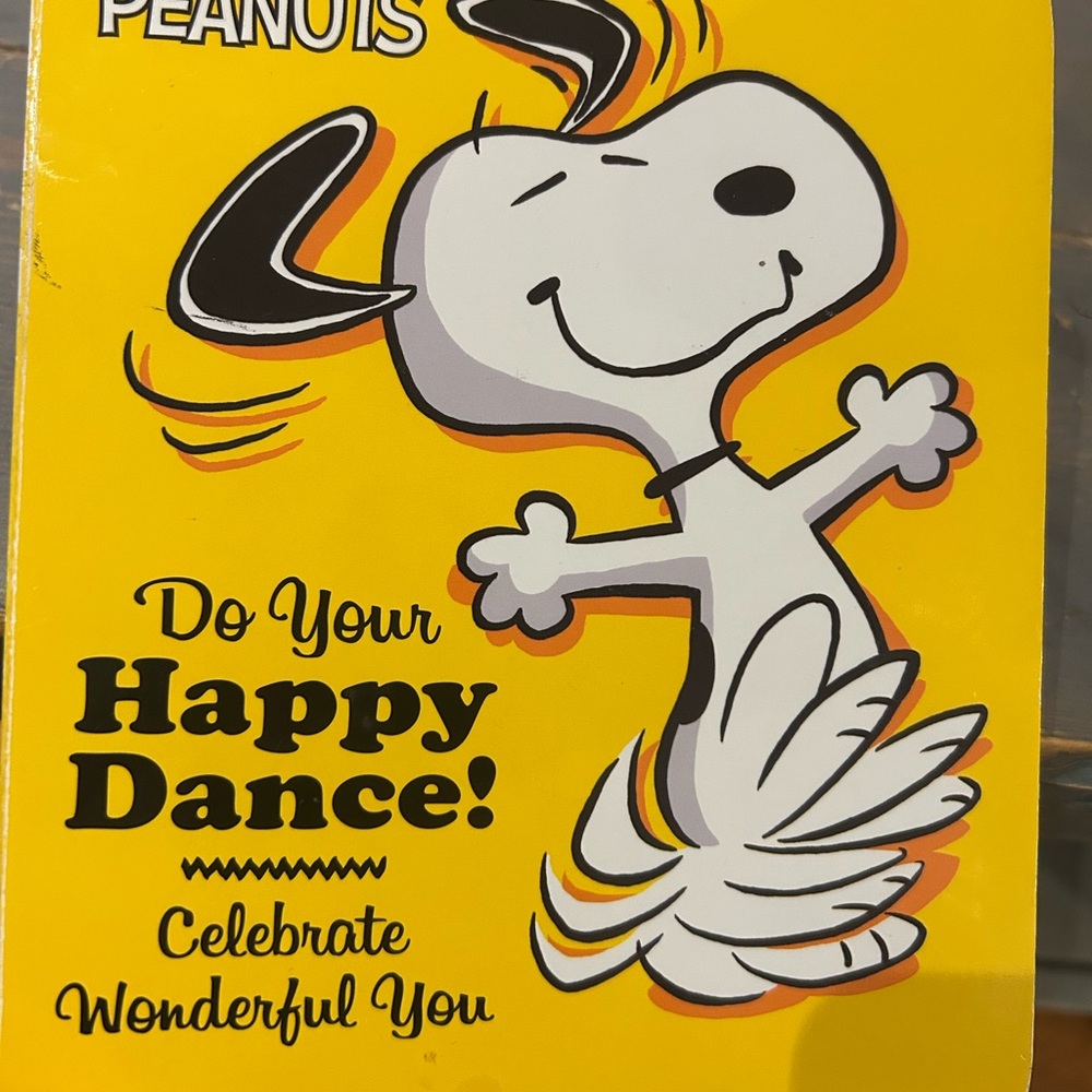 Peanuts Yellow Happy Dance board book